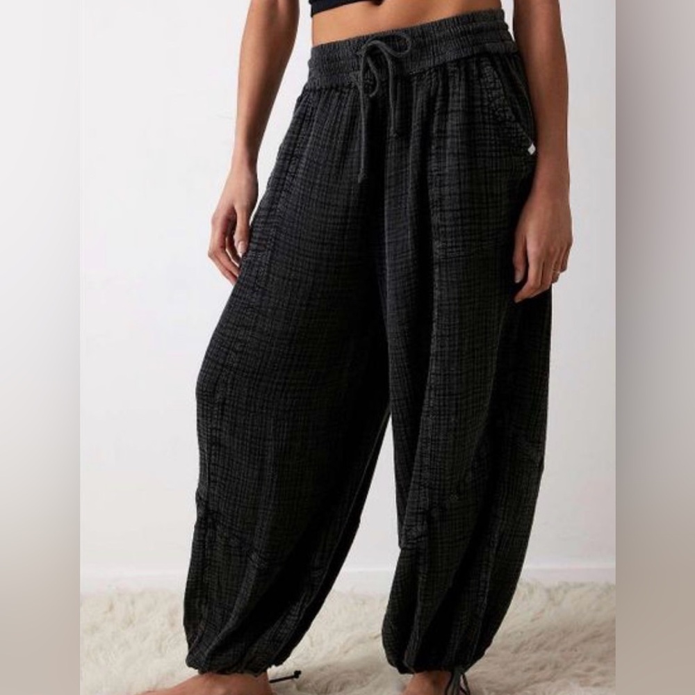 Easel Mineral Washed Gauze Drawstring Pants